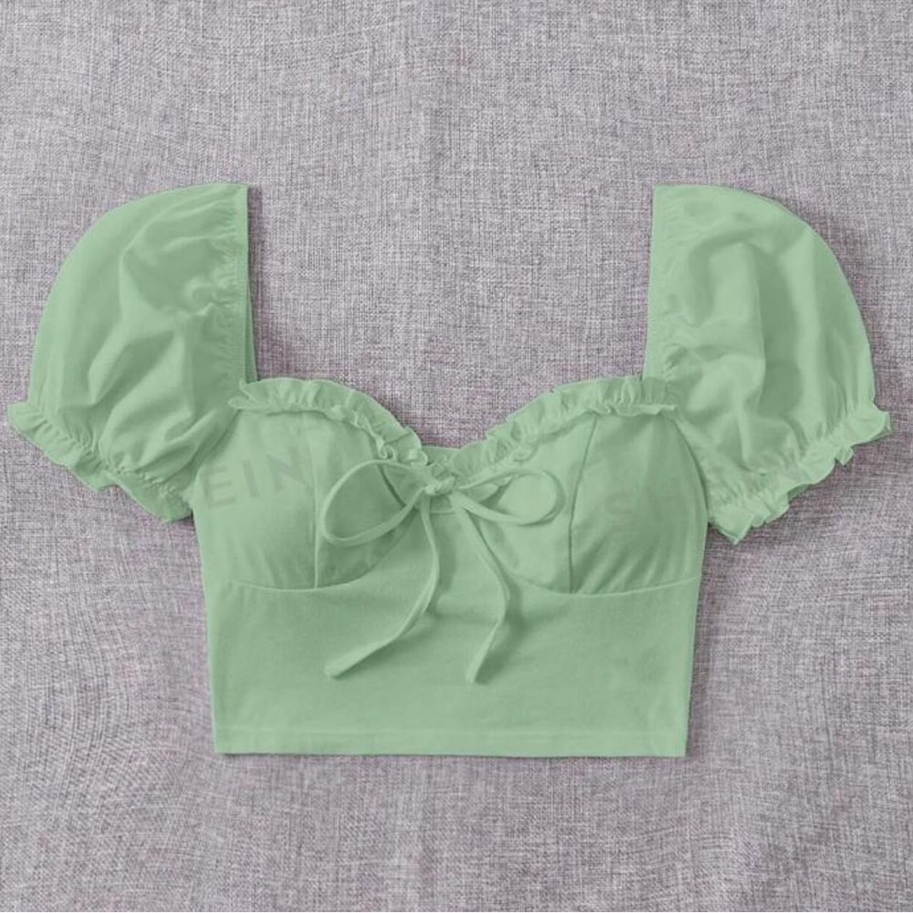 Green Cropped Top